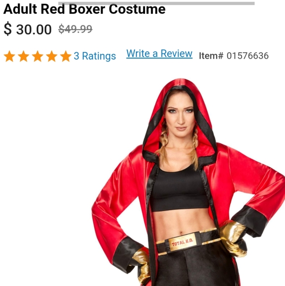 Adult Boxer Costume Boxing Shorts - Picture 7 of 7